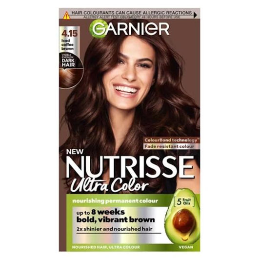 Garnier Nutrisse Ultra Color Permanent Colour 4.15 Iced Coffee (Case of 3)