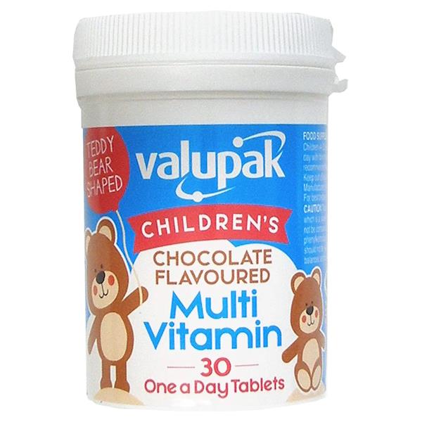 Valupak Children's Chocolate Flavoured Multivitamin 30 OAD Tablets (Case of 6)
