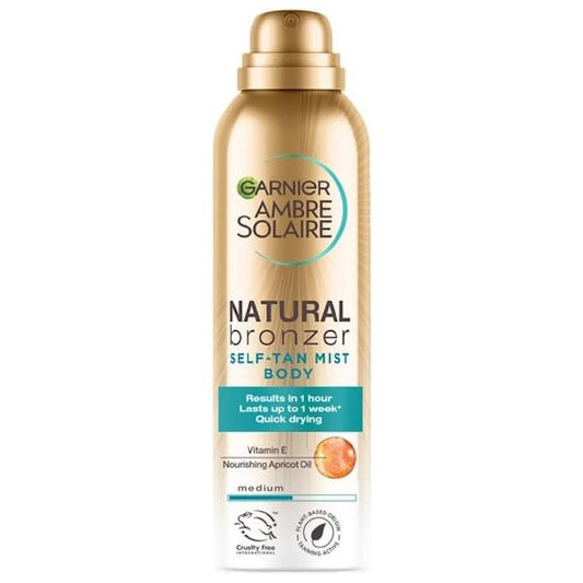 (LT) Garnier Ambre Solaire Natural Bronzer Self Tan Mist Body Medium 150ml (Case of 6)