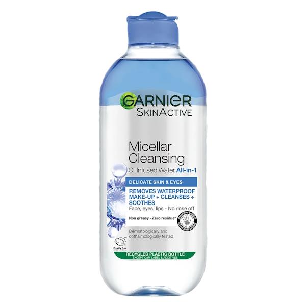 (LT) Garnier Skin Active Micellar Oil-Infused Cleansing Water Delicate Skin & Eyes 400ml (Case of 6)