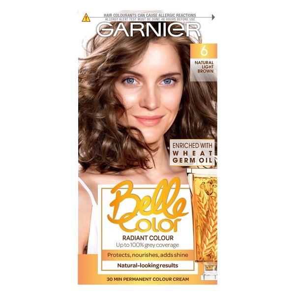 (LT) Garnier Belle Color Permanent Colour 6 Natural Light Brown (Case of 3)