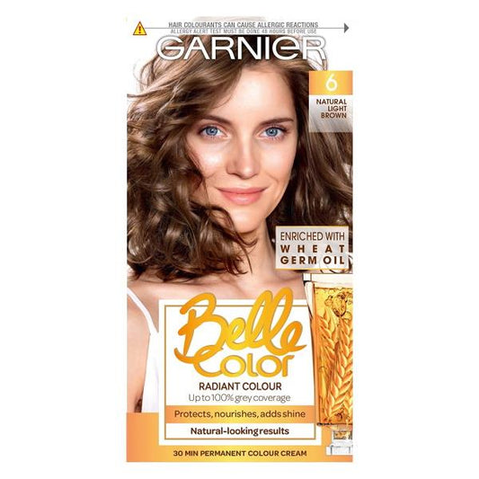 (LT) Garnier Belle Color Permanent Colour 6 Natural Light Brown (Case of 3)