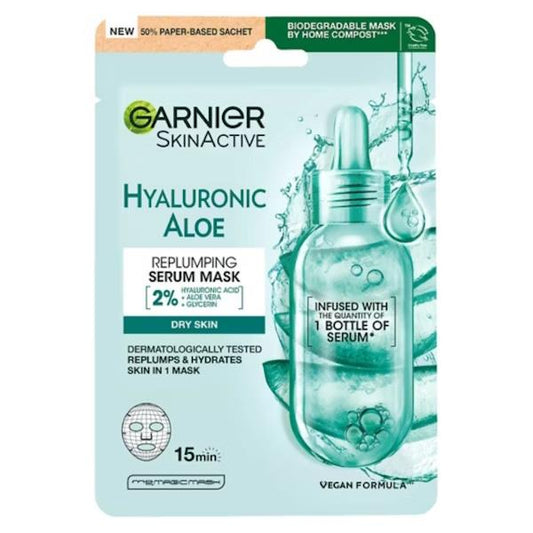 (LT) Garnier Skin Active Hyaluronic Aloe Replumping Serum Mask (Case of 20)