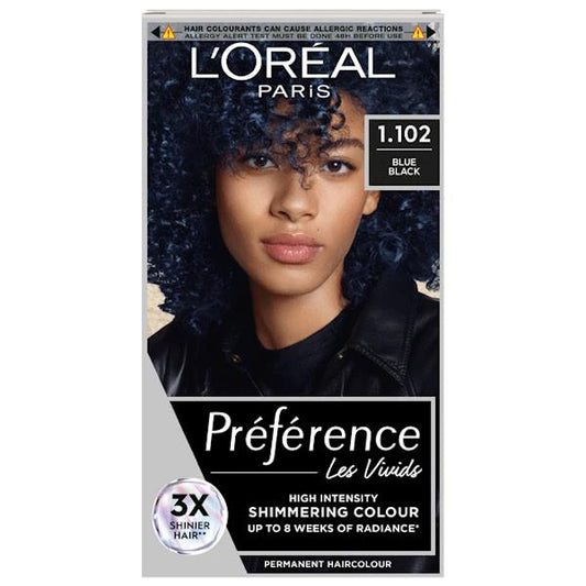 L'Oreal Preference Vivids 1.102 Le Marais Blue Black (Case of 3)