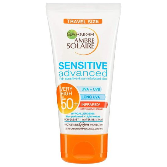 (LT) Garnier Ambre Solaire Sensitive Advanced SPF50+ Sun Protection Lotion 50ml (Case of 6)