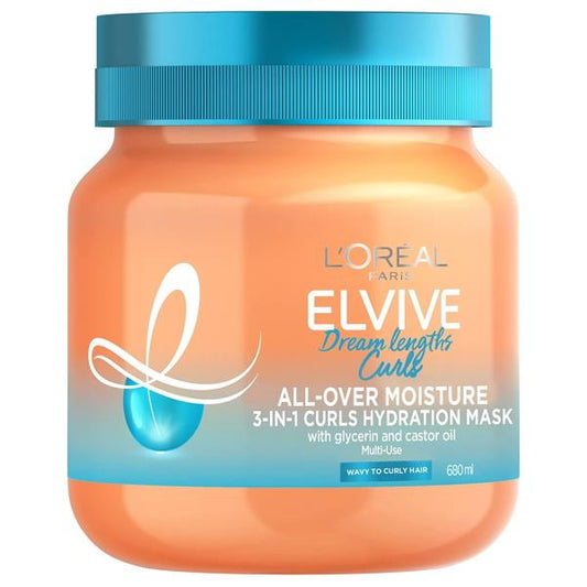 (LT) L'Oreal Elvive Dream Lengths Curls 3in1 Curls Hydration Mask 680ml (Case of 6)
