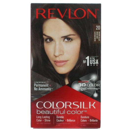 Revlon Colorsilk Permanent Colour 20 Brown Black (Case of 3)
