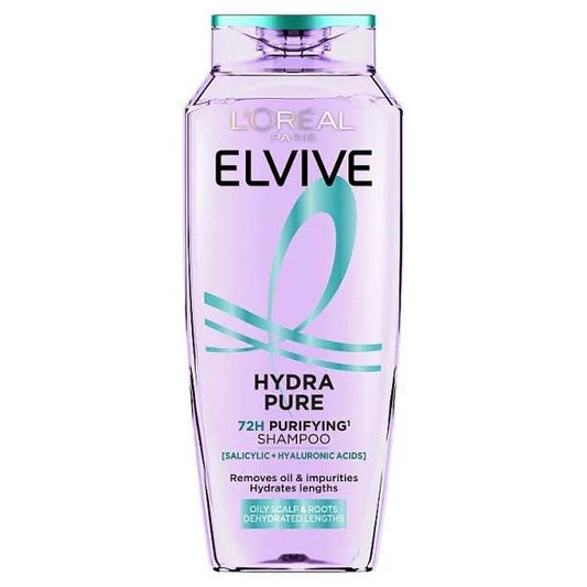 L'Oreal Elvive Hydra Pure 72H Purifying Shampoo 400ml (Case of 6)
