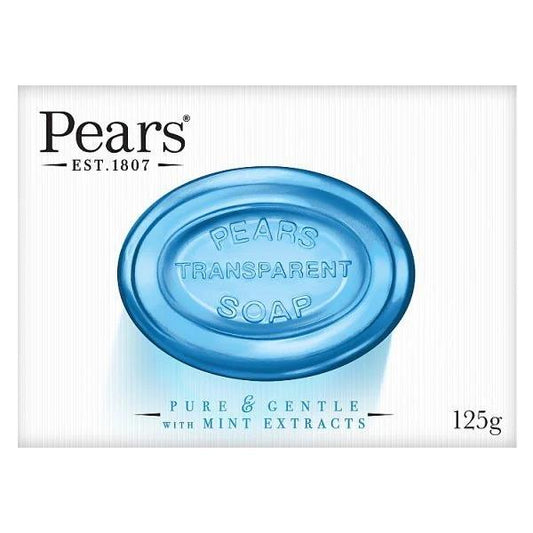 Pears Transparent Soap Pure & Gentle with Mint Extracts 125g (Case of 12)