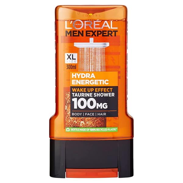 L'Oreal Men Expert Hydra Energetic Taurine Shower Gel 300ml (Case of 6)