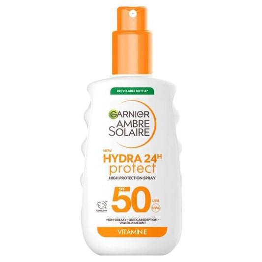 (LT) Garnier Ambre Solaire Hydra 24 Protect SPF50 Sun Spray 150ml (Case of 6)