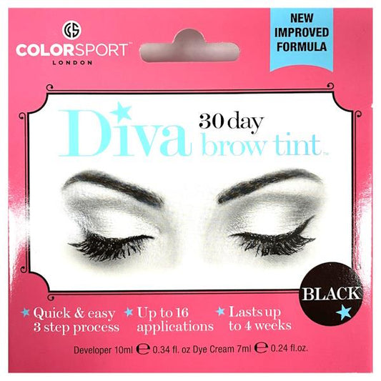 (LT) Colorsport Diva 30 Day Brow Tint Black (Case of 6)