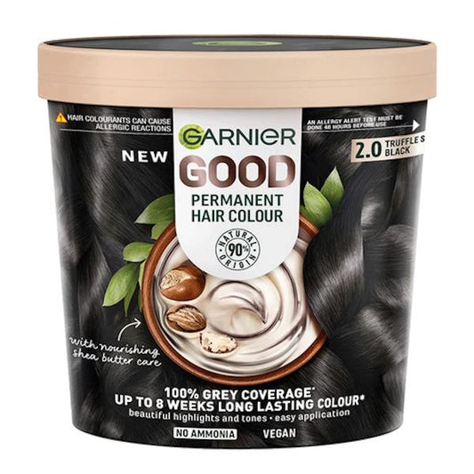 (LT) Garnier Good Permanent Hair Colour 2.0 Truffle Soft Black (Case of 3)