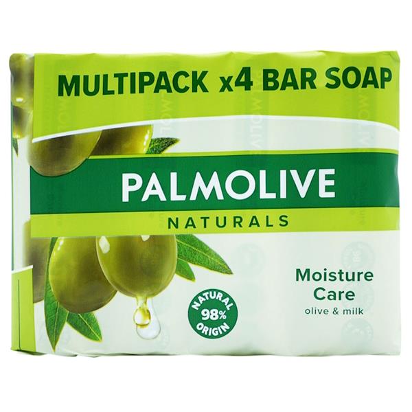 Palmolive Naturals Moisture Care Olive & Milk Soap 4 x 90g Bars (Case of 18)
