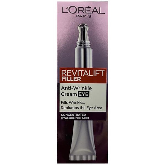 L'Oreal Revitalift Filler Anti-Wrinkle Eye Cream 15ml (Case of 6)