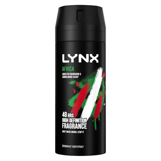 Lynx Africa Deodorant Bodyspray 150ml (Case of 6)