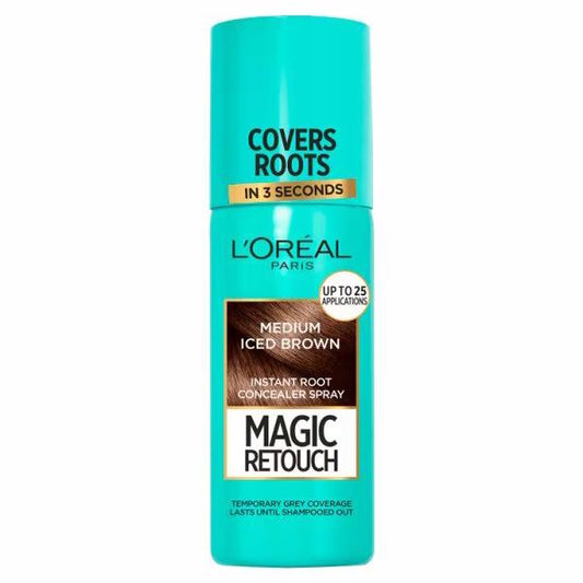 L'Oreal Magic Retouch Instant Root Concealer Spray Medium Iced Brown 75ml (Case of 6)