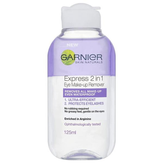 Garnier Skin Naturals Express 2in1 Eye Make-Up Remover 125ml (Case of 6)
