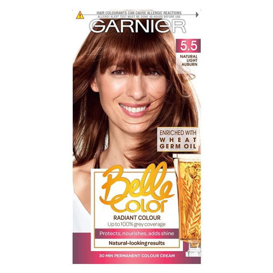 (LT) Garnier Belle Color Permanent Colour 5.5 Natural Light Auburn (Case of 3)