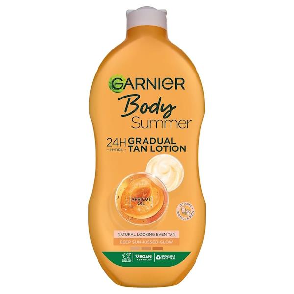 (LT) Garnier Body Summer Moisturising Lotion Deep Sun-Kissed Glow 400ml (Case of 6)