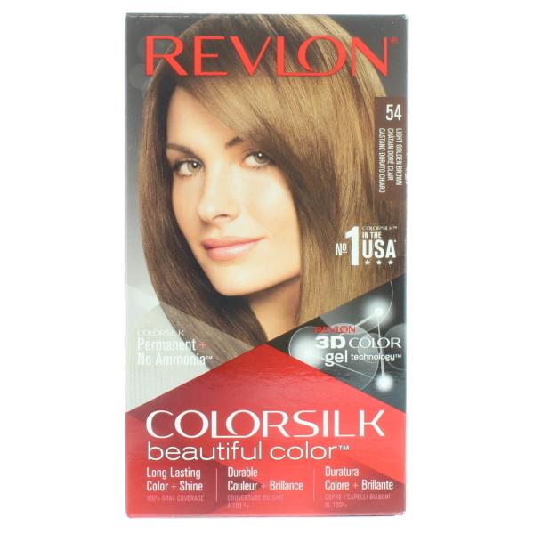 Revlon Colorsilk Permanent Colour 54 Light Golden Brown (Case of 3)