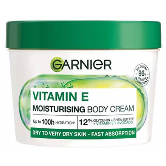 Garnier Vitamin E Moisturising Body Cream 380ml (Case of 6)