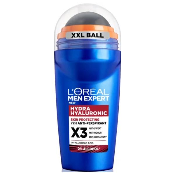L'Oreal Men Expert Anti-Perspirant Roll-On Hydra Hyaluronic 50ml (Case of 6)