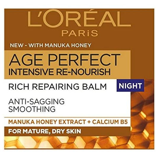 L'Oreal Age Perfect With Manuka Honey Rich Repairing Night Cream 50ml (Case of 6)