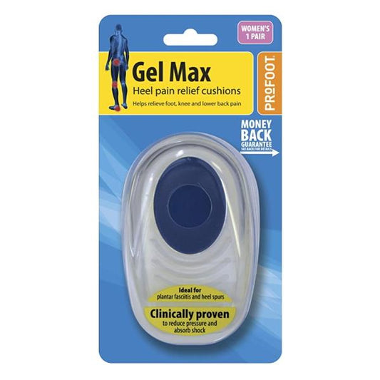 (LT) Profoot Gel Max Heel Pain Relief Cushions Women's One Pair (Case of 6)