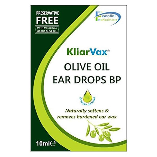 KliarVax Olive Oil Ear Drops BP 10ml (Case of 10)