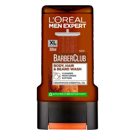 L'Oreal Men Expert Barber Club Body Hair & Beard Wash 300ml (Case of 6)