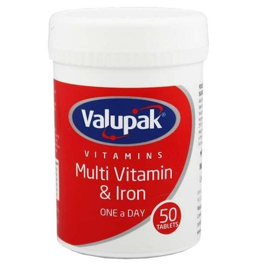 Valupak Vitamins Multivitamin & Iron 50 OAD Tablets (Case of 6)