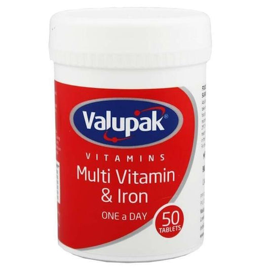 Valupak Vitamins Multivitamin & Iron 50 OAD Tablets (Case of 6)