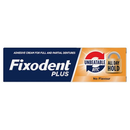 Fixodent Plus Unbeatable Bite No Flavour Denture Adhesive Cream 40g (Case of 12)