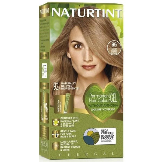 Naturtint Hair Colour Gel 8G Sandy Golden Blonde (Case of 3)