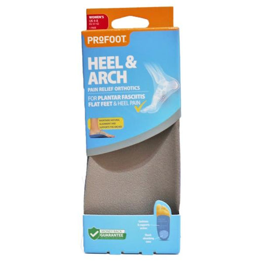 (LT) Profoot Heel & Arch Pain Relief Orthotics Women's 1 Pair (Case of 3)