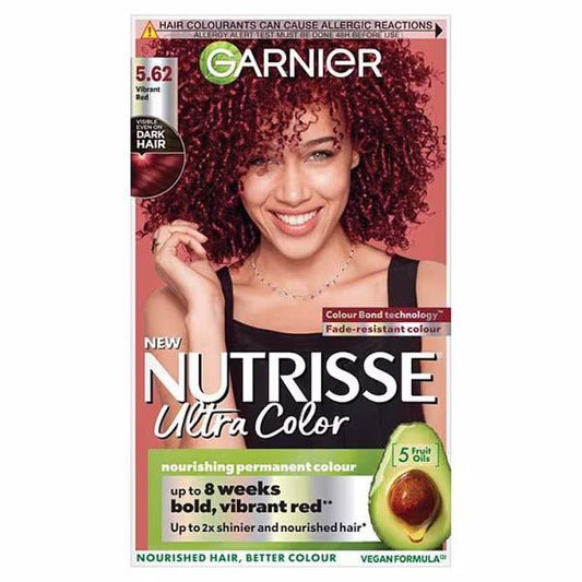 Garnier Nutrisse Ultra Color Permanent Colour 5.62 Vibrant Red (Case of 3)