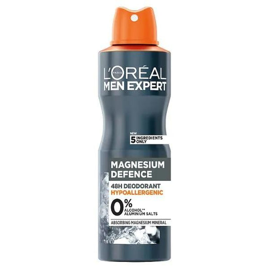 (LT) L'Oreal Men Expert Deodorant Spray Magnesium Defence 250ml (Case of 6)