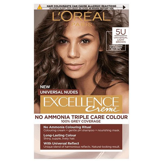 L'Oreal Excellence Creme Universal Nudes 5U Universal Light Brown (Case of 3)