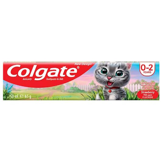 Colgate Anticavity Toothpaste For Kids Strawberry 0-2 Years 50ml (Case of 12)