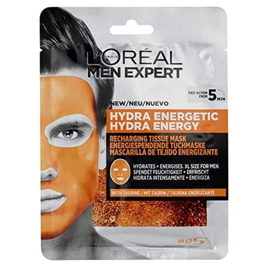 L'Oreal Men Expert Hydra Energetic Recharging Tissue Mask (Case of 20)