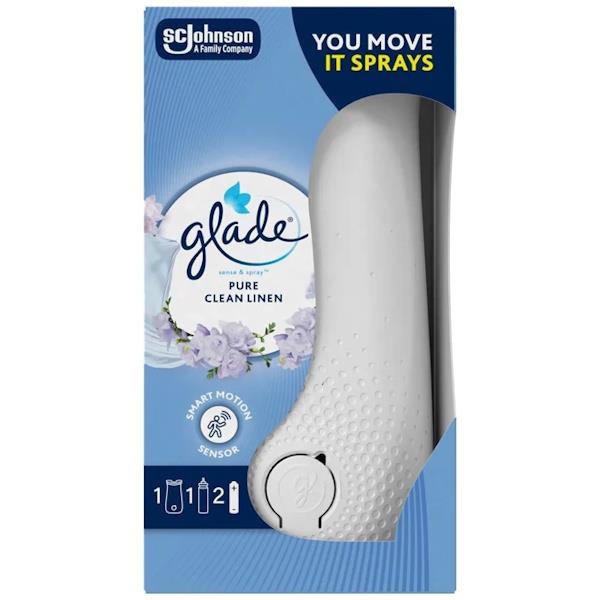 Glade Sense & Spray Kit Pure Clean Linen (Case of 4)