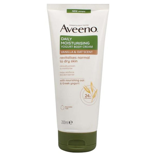Aveeno Daily Moisturising Yoghurt Body Cream Vanilla & Oat 200ml
