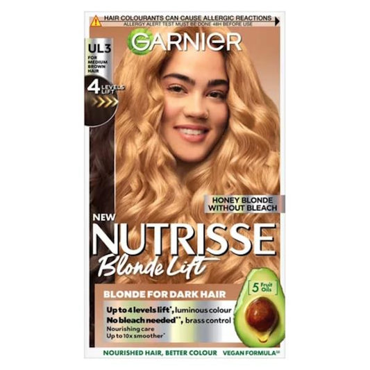Garnier Nutrisse Blonde Lift Permanent Colour UL3 Honey Blonde (Case of 3)