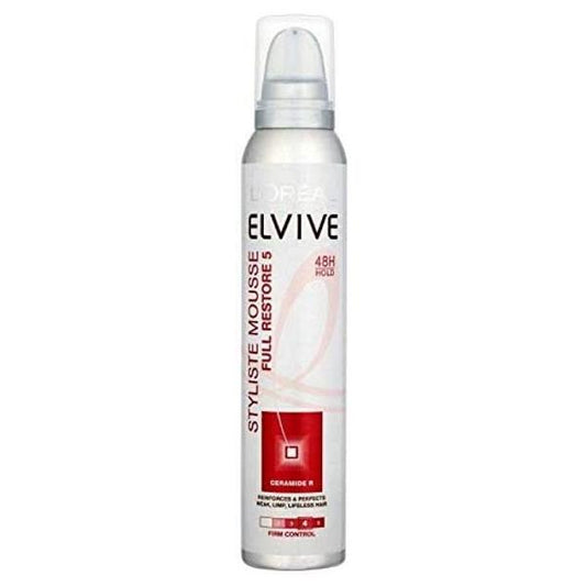 L'Oreal Elvive Styliste Mousse Full Restore 5 200ml (Case of 6)