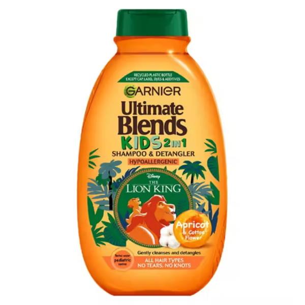 Garnier Ultimate Blends Kids 2in1 Shampoo Apricot & Cotton Flower 250ml (Case of 6)