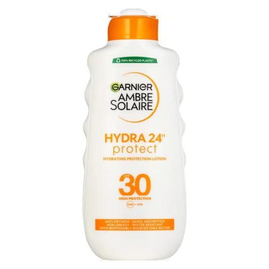 Garnier Ambre Solaire Hydra 24 Protect SPF30 Sun Lotion 200ml (Case of 6)