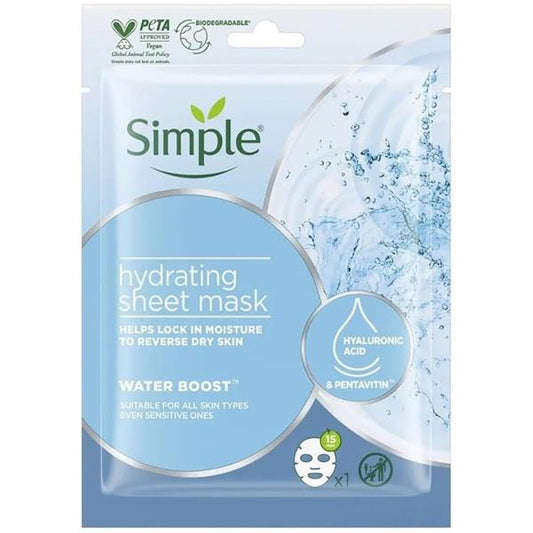 Simple Water Boost Hydrating Sheet Mask (Case of 10)