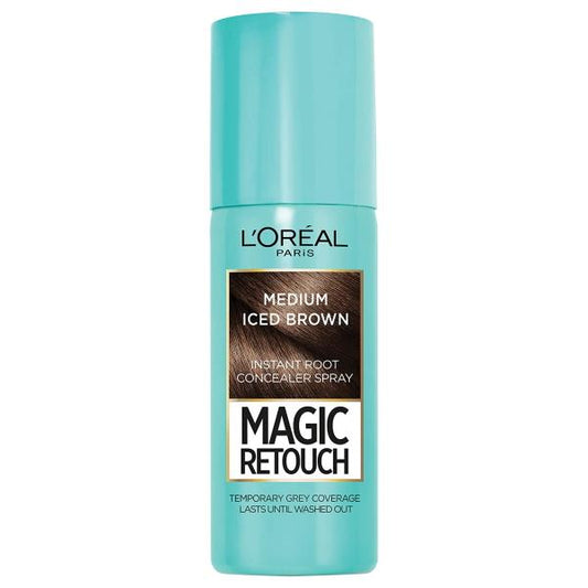L'Oreal Magic Retouch Instant Root Concealer Spray Medium Iced Brown 75ml (Case of 6)