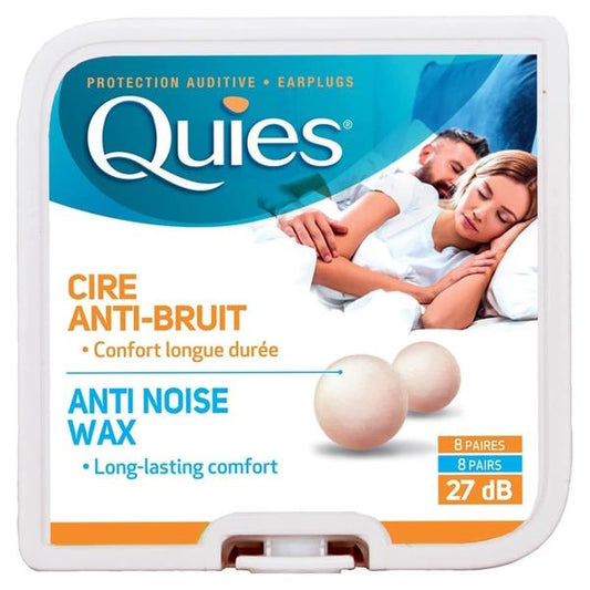 Quies Anti Noise Wax Ear Plugs 8 Pairs (Case of 10)